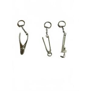 Set of 3 Keychains with Miniature tools